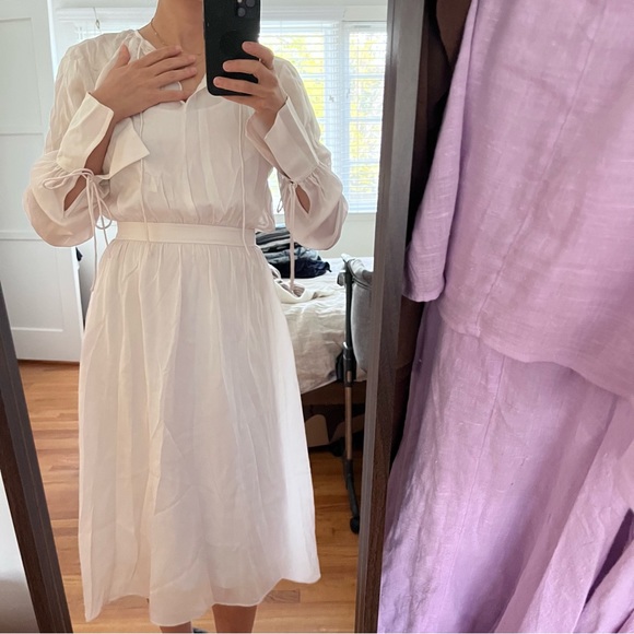& Other Stories Lavender Silk Long-Sleeved Dress - Picture 6 of 6